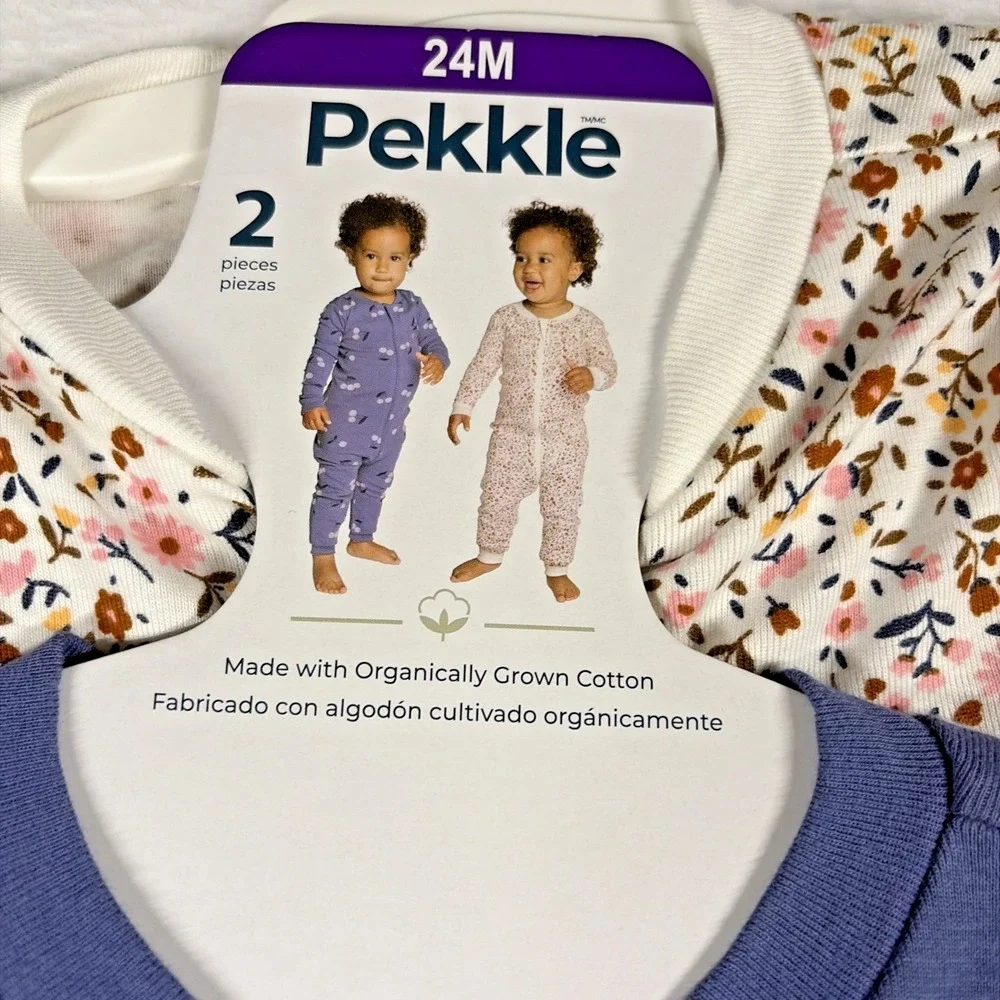Pekkle 2-pack Sleepers - Cherries & Flowers - 24M - NWT